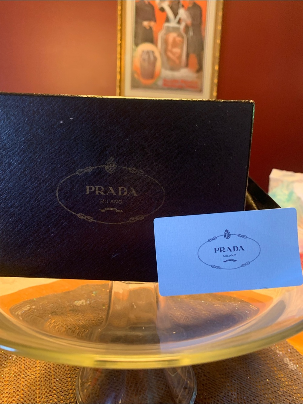 Prada Milano Black Patent Fold wallet. Presentation Box with Card. - Picture 3 of 10